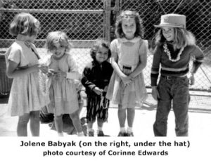 historic photo of Jolene Babyak at alcatraz island