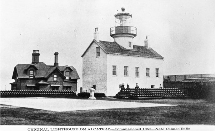 Facts about the history of Alcatraz, the island was home to the first lighthouse