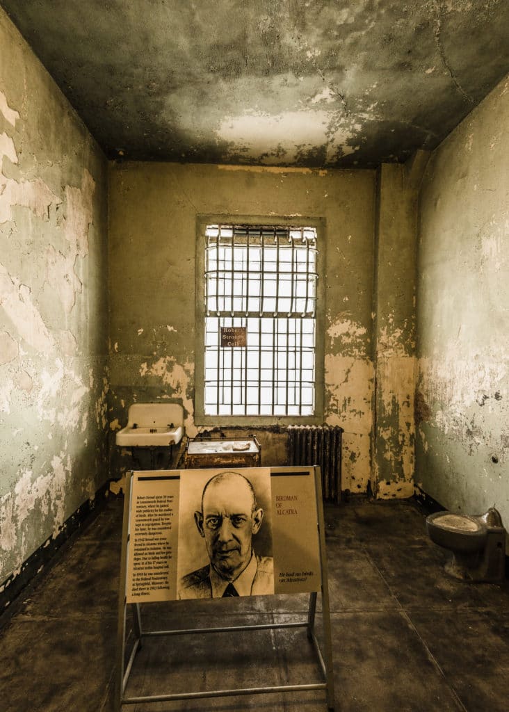 Alcatraz famous prisoner, The Birdman's old cell room