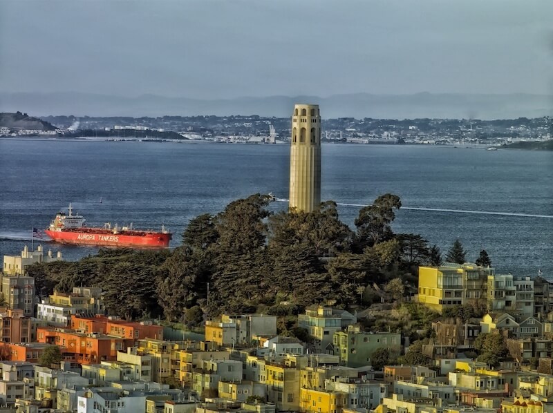 Coit Tower in San Francisco, tuk tuk san francisco