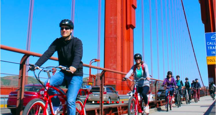 Biking tours on the Golden Gate Bridge are fun!