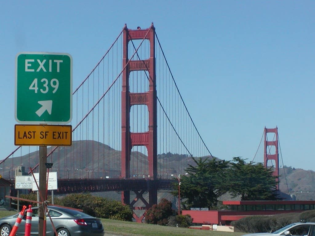 Golden Gate Bridge by car