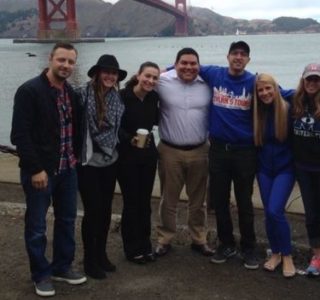 Group Photo in Front of Golden Gate Bridge