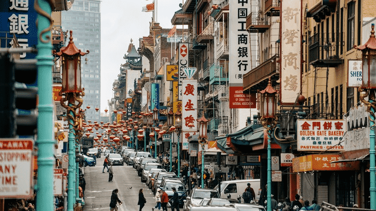 San Francisco Chinatown in the middle of the day