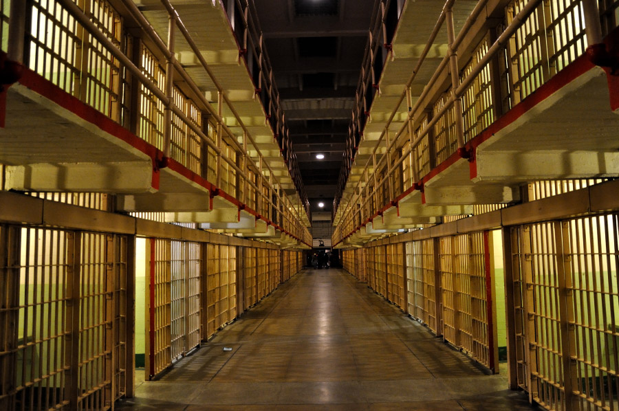 Alcatraz prison cell blocks