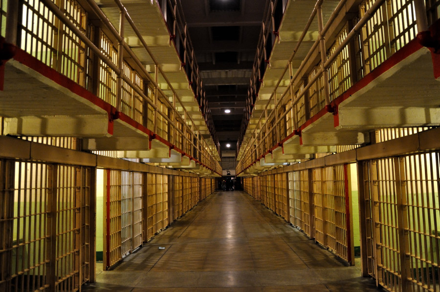 Alcatraz prison cell blocks