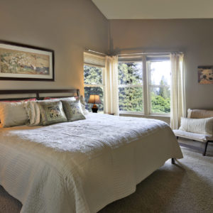 bedroom in wine country vacation rental