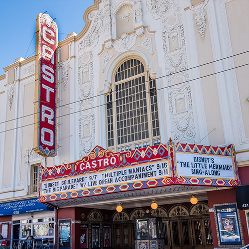 Visitor the historic landmark of the Castro Theater in San Francisco