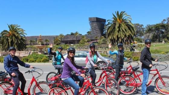 group on a sf bike tour