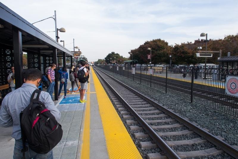 passengers waiting for the train