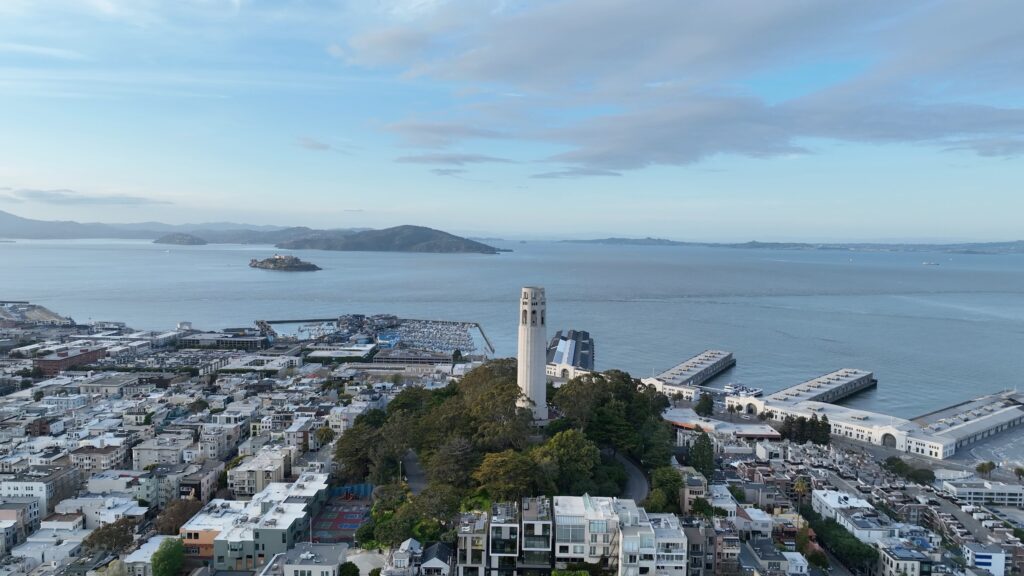 Coit Tower and the San Francisco Bay