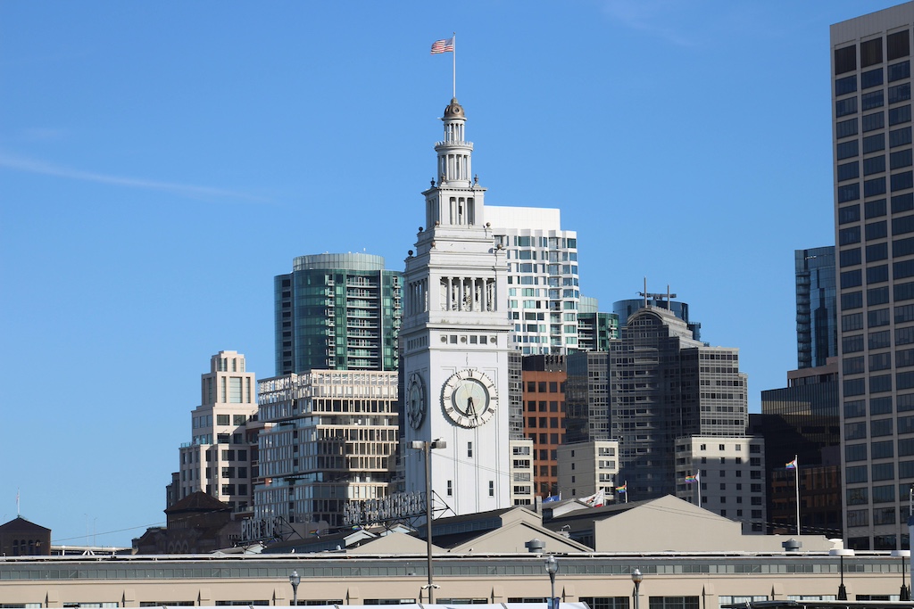 Ferry Building with San Francisco Skyscrapers