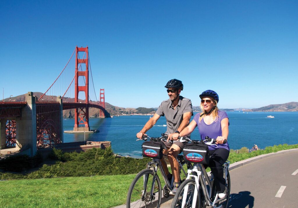 Bike Path to Golden Gate Bridge - Blazing Saddles SF