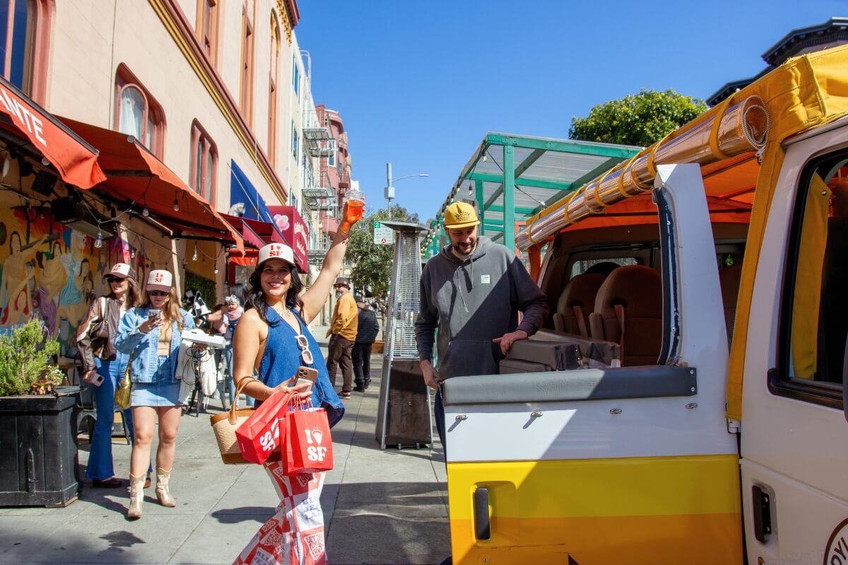 Dylan's Tours Stop at Colorful San Francisco Neighborhood Shopping District