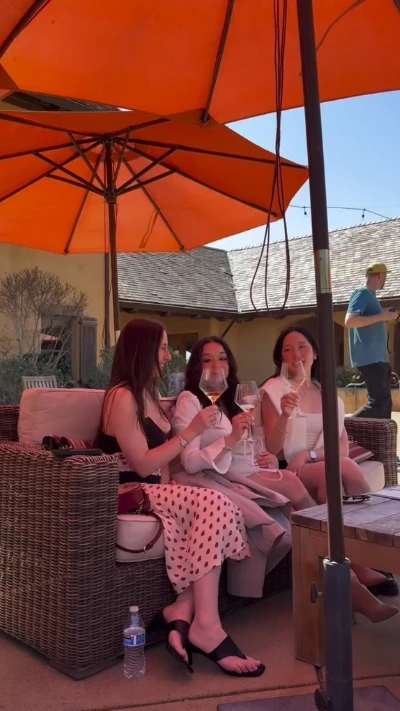 Winery patio relaxation Dylan's Tours wine country