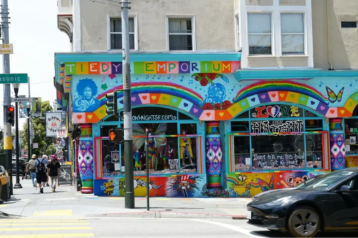 Colorful storefront in the Haight-Ashbury neighborhood of San Francisco