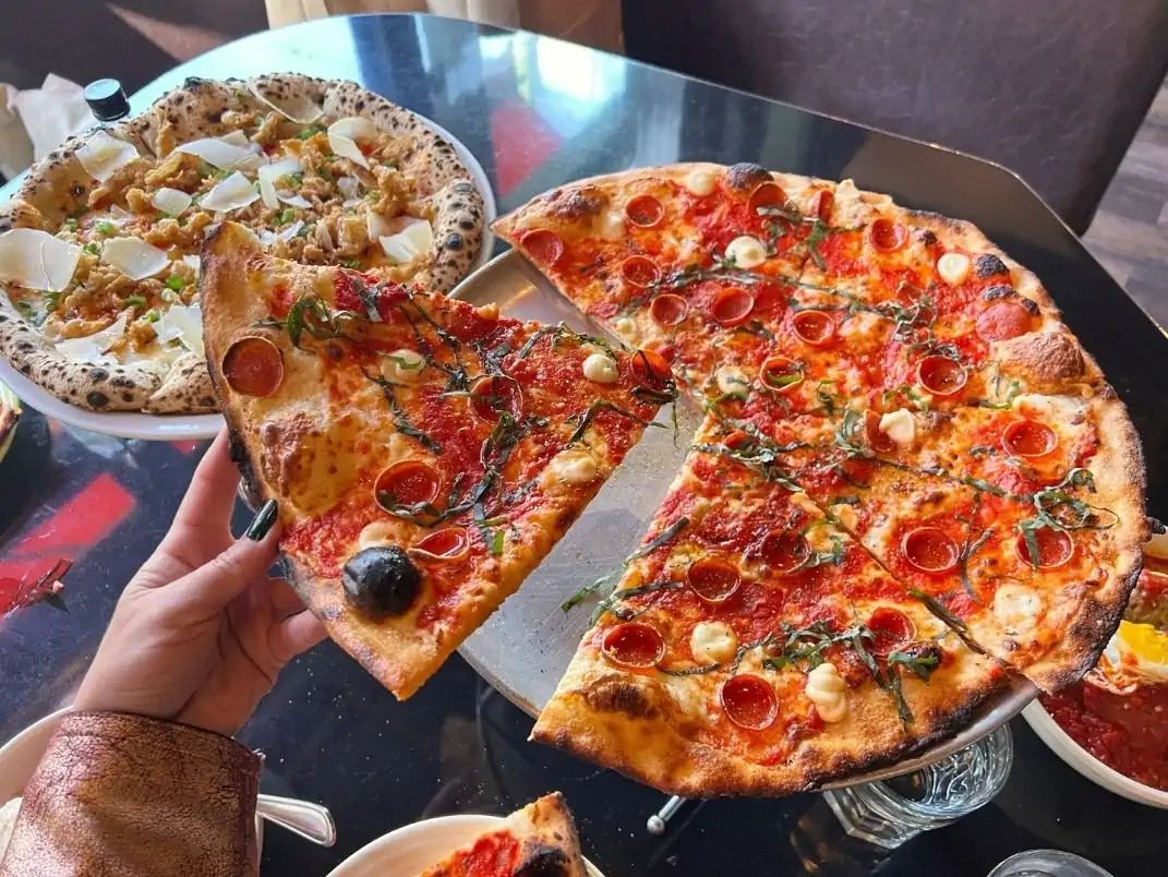 Fresh pepperoni pizza served at a San Francisco restaurant