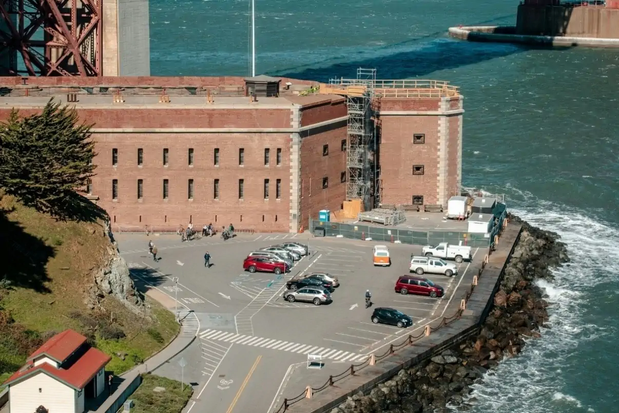 Fort Point National Historic Site beneath the Golden Gate Bridge